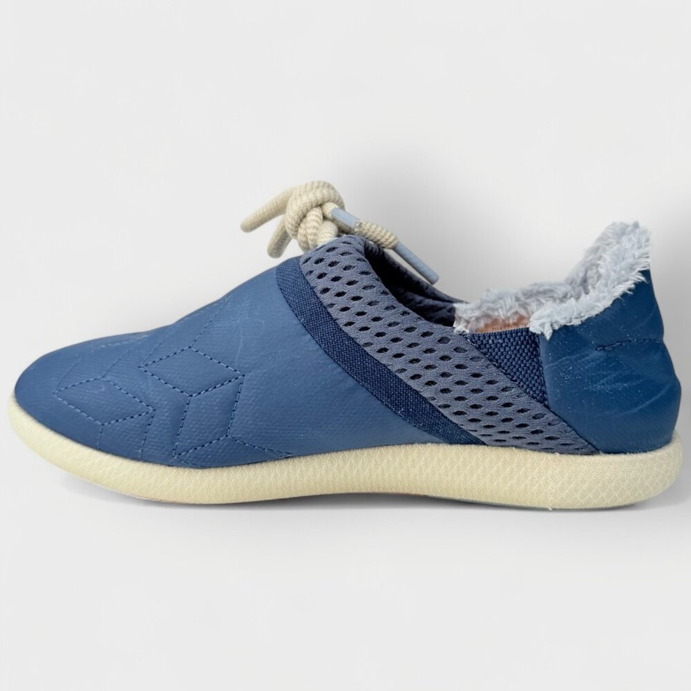 OluKai Mahiki Slipper Sneaker Women's 10 Moonlit Ocean Faux Fur Drop-In Heel NWT - Picture 3 of 12